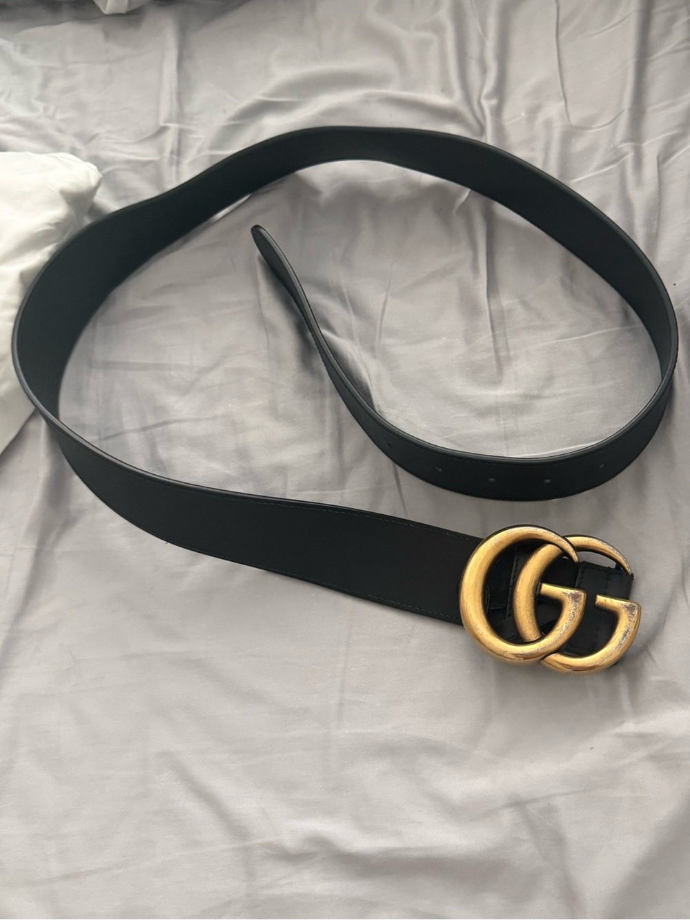 Gucci Marmont Wide Belt in Black